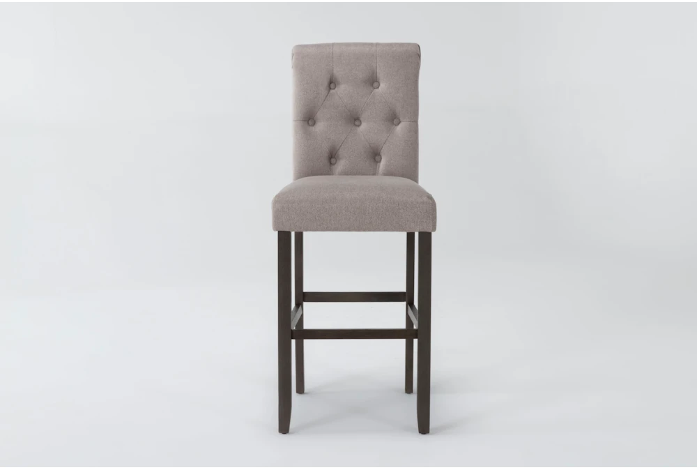 Tobias Tufted Back Bar Stool Beige & Rustic Brown 1 Tobias Tufted Back Bar Stool Beige & Rustic Brown
