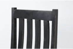 Verona Ant Black Slat Back Chair -Home Furniture 290034 black wood dining chair detail 44