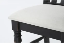 Verona Ant Black Slat Back Chair -Home Furniture 290034 black wood dining chair detail 45