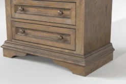 Sophia II Queen Upholstered Storage 3 Piece Bedroom Set With Chapman Chest Of Drawers + 3-Drawer Nightstand -Home Furniture 292039 beige fabric bedroom set detail 47