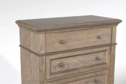 Sophia II Queen Upholstered Storage 3 Piece Bedroom Set With Chapman Chest Of Drawers + 3-Drawer Nightstand -Home Furniture 292039 beige fabric bedroom set detail 48