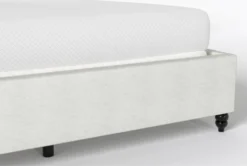 Sophia II King Upholstered Panel 4 Piece Bedroom Set With Kincaid Dresser, Mirror + 2-Drawer Nightstand -Home Furniture 292693 beige fabric bedroom set detail 45