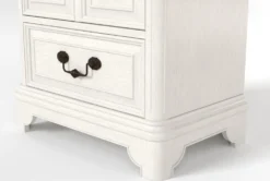 Sophia II King Upholstered Panel 4 Piece Bedroom Set With Kincaid Dresser, Mirror + 2-Drawer Nightstand -Home Furniture 292693 beige fabric bedroom set detail 47