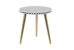 20X21 Gold Metal Accent Table -Home Furniture 293118 gold multi media accent table material 76