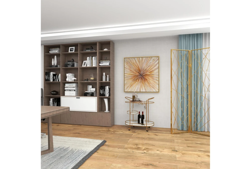 31X34 Gold Iron Bar Cart 9 31X34 Gold Iron Bar Cart - Image 9