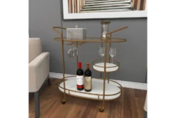 31X34 Gold Iron Bar Cart 29 31X34 Gold Iron Bar Cart -Home Furniture 293121 gold metal bar cart room 89