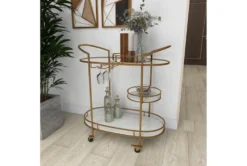 31X34 Gold Iron Bar Cart 32 31X34 Gold Iron Bar Cart -Home Furniture 293121 gold metal bar cart room 92