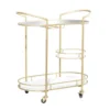 31X34 Gold Iron Bar Cart