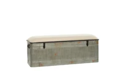 50X18 Grey Iron Storage Bench
