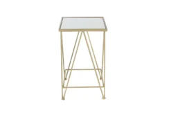 Gold Iron Accent Table Set Of 2 -Home Furniture 293151 gold multi media accent table front 03