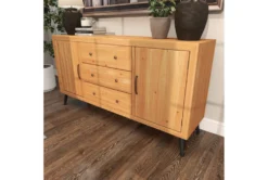 59" Light Brown Wood Buffet -Home Furniture 293165 brown mdf buffet room 89