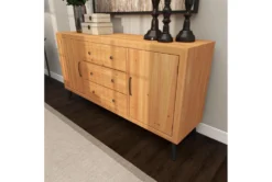 59" Light Brown Wood Buffet -Home Furniture 293165 brown mdf buffet room 91