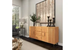 59" Light Brown Wood Buffet -Home Furniture 293165 brown mdf buffet room 96