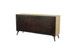 59" Light Brown Wood Buffet -Home Furniture 293165 brown multi media buffet back 82