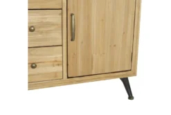 59" Light Brown Wood Buffet -Home Furniture 293165 brown multi media buffet detail 44