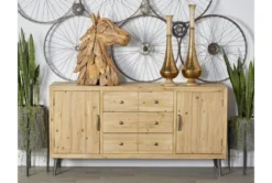 59" Light Brown Wood Buffet -Home Furniture 293165 brown multi media buffet room 86