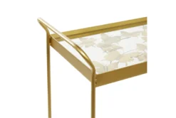 Gold Metal Bar Cart -Home Furniture 293217 gold multi media bar cart detail 45