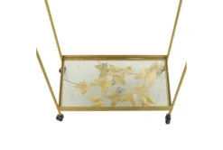 Gold Metal Bar Cart -Home Furniture 293217 gold multi media bar cart detail 46