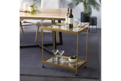 Gold Metal Bar Cart -Home Furniture 293217 gold multi media bar cart room 85