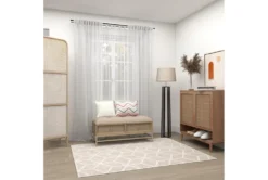 43X19 Beige Linen Storage Bench -Home Furniture 293304 beige linen bench room 87