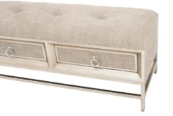 43X19 Beige Linen Storage Bench -Home Furniture 293304 beige multi media bench detail 44