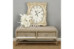 43X19 Beige Linen Storage Bench -Home Furniture 293304 beige multi media bench room 85