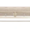 43X19 Beige Linen Storage Bench
