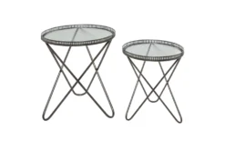 Grey Iron Accent Table Set Of 2
