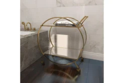Gold Iron Bar Cart -Home Furniture 293352 gold metal bar cart room 89