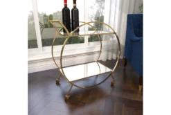 Gold Iron Bar Cart -Home Furniture 293352 gold metal bar cart room 93