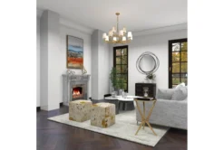 17X25 Multi Color Aluminum Accent Table -Home Furniture 293377 gold metal accent table room 89