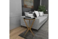 17X25 Multi Color Aluminum Accent Table -Home Furniture 293377 gold metal accent table room 91