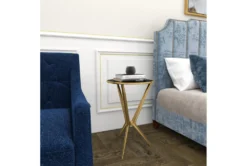 17X25 Multi Color Aluminum Accent Table -Home Furniture 293377 gold metal accent table room 93