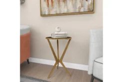 17X25 Multi Color Aluminum Accent Table -Home Furniture 293377 gold metal accent table room 95