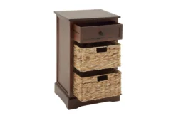 13X28 Brown Wood Storage Unit -Home Furniture 293407 brown multi media bar cabinet front 03