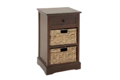 13X28 Brown Wood Storage Unit -Home Furniture 293407 brown multi media bar cabinet front 04