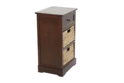 13X28 Brown Wood Storage Unit -Home Furniture 293407 brown multi media bar cabinet front 05