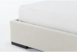 Halle Queen Upholstered Shelter Bed -Home Furniture 293448 beige fabric bed detail 45