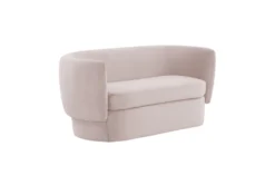 Lydia 63" Blush Velvet Settee