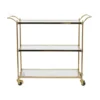 Brass Rolling Bar Cart