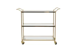 Brass Rolling Bar Cart