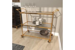 Brass Rolling Bar Cart -Home Furniture 295266 yellow metal bar cart room 90