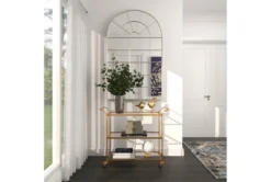 Brass Rolling Bar Cart -Home Furniture 295266 yellow metal bar cart room 94