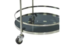 Silver Stainless Steel Round Bar Cart 12 Silver Stainless Steel Round Bar Cart -Home Furniture 295267 silver metal bar cart detail 45