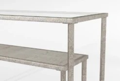 Harlow 3 Piece Coffee Table Set -Home Furniture 295612 silver metal coffee and end table set detail 46