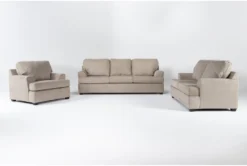 Alessandro Mocha 3 Piece Sofa, Loveseat & Chair Set