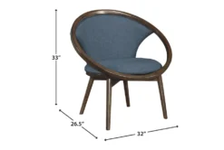 Orbit Blue Accent Chair -Home Furniture 296317 blue fabric accent chair detail 44