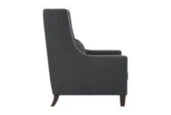 Raymond Dark Grey Accent Chair -Home Furniture 296331 grey fabric accent chair side 14
