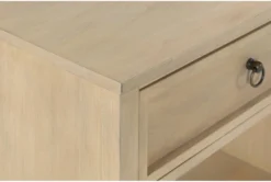 Magnolia Home Wells 1-Drawer Nightstand By Joanna Gaines -Home Furniture 296580 natural wood nightstand detail 45