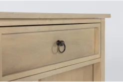 Magnolia Home Wells 1-Drawer Nightstand By Joanna Gaines -Home Furniture 296580 natural wood nightstand detail 46